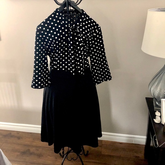 Bedoar Dresses & Skirts - NWT Bombshell Polka Dot Top Dress with Bow